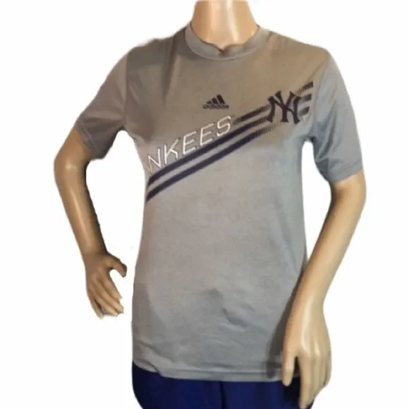 Adidas NY Yankees Gray Workout Tee M - Picture 9 of 11